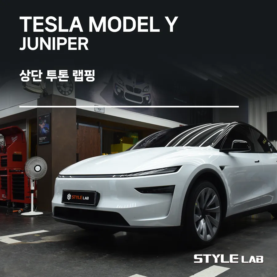 Tesla Model Y vinyl wrap installation result
