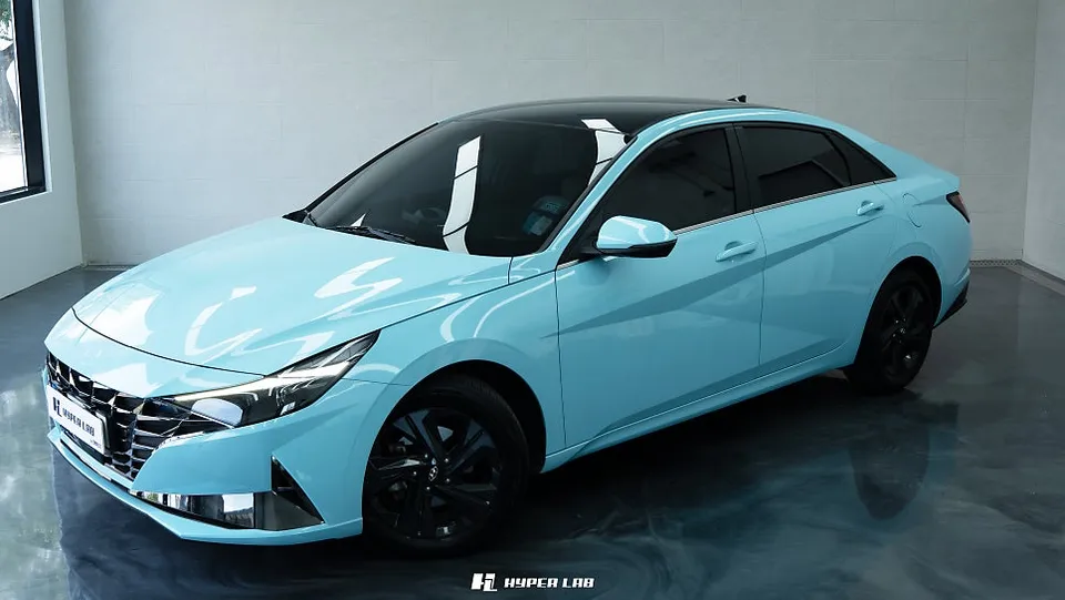 Hyundai Elantra CN7 vinyl wrap - Hyundai Elantra CN7 Vinyl Wrap Review - Unique Color photo 5