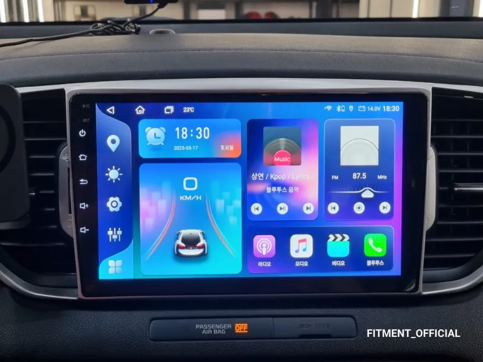Kia Sportage QL android head unit installation result