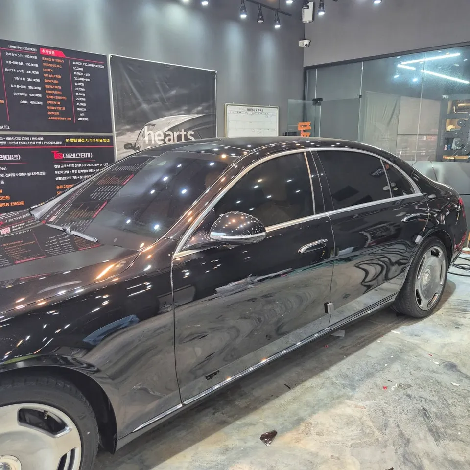 Mercedes-Benz S-Class W223のガラスコーティング事例 施工写真 4
