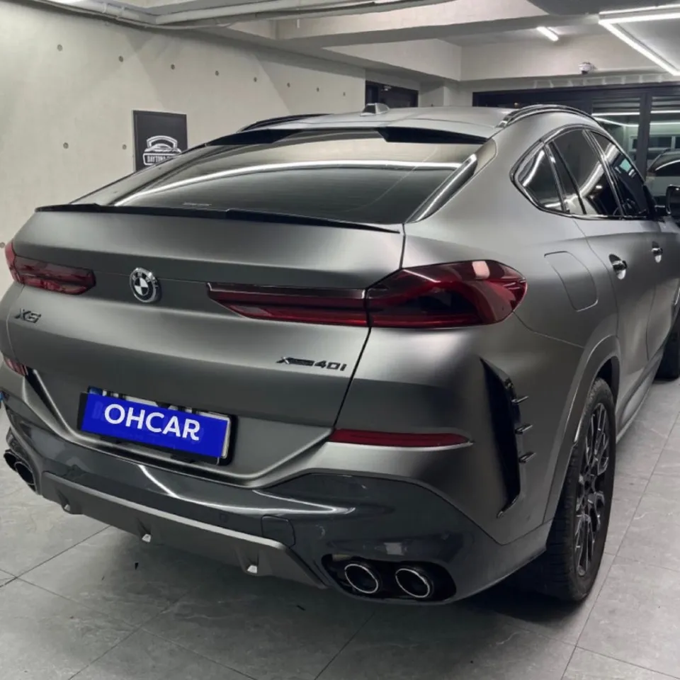 BMW X6 vinyl wrap - BMW X6 Full Vinyl Wrap: AMG Gray Color Change Review photo 3