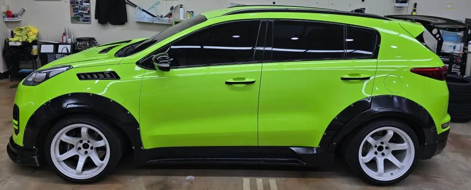Kia Sportage vinyl wrap - Kia Sportage Vinyl Wrap Review: Apple Green Transformation photo 5
