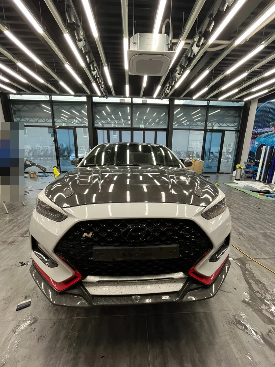 Hyundai Veloster N Vinyl Wrap Review: Raspberry Blue Color Change photo 2