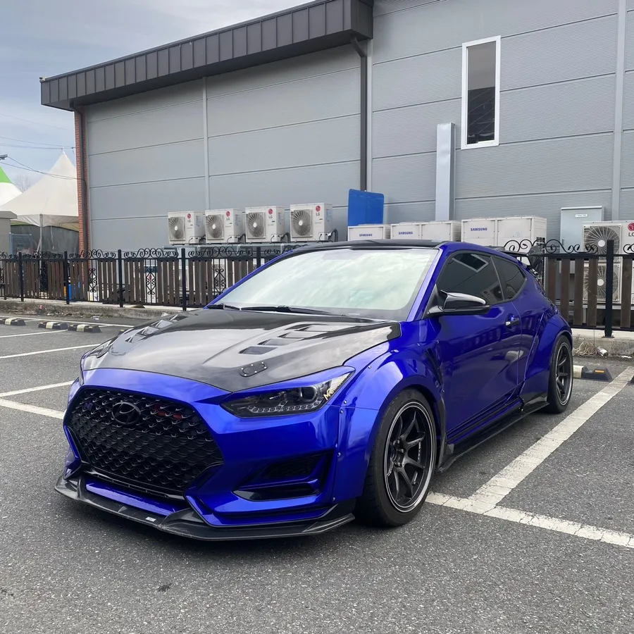Hyundai Veloster Nのカーラッピング事例 施工写真 1-3