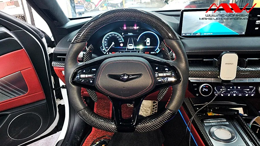 Genesis G80 RG3 steering wheel installation result