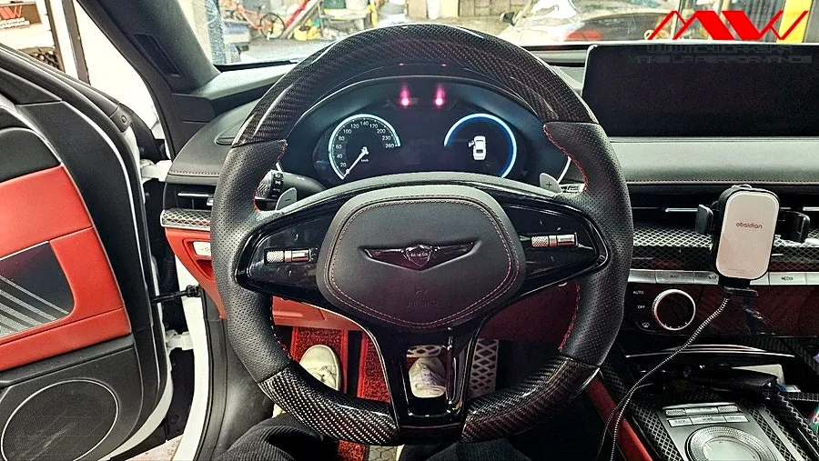 Genesis G80 RG3 steering wheel - Genesis G80 RG3 Steering Wheel Customization Review photo 4