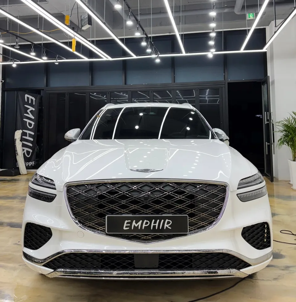 Genesis GV70 Vinyl Wrap Review: Satin Silver Mirror Caps
