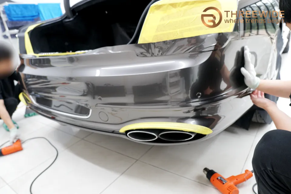Bentley Flying Spurのツートンカーラッピング事例 施工写真 1-3