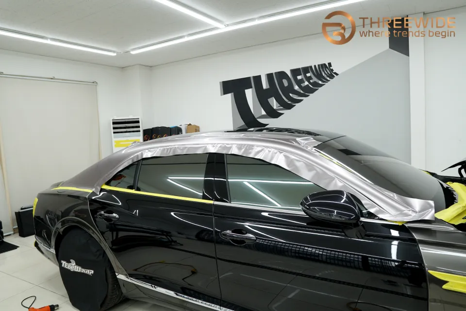 Bentley Flying Spurのツートンカーラッピング事例 施工写真 3-3