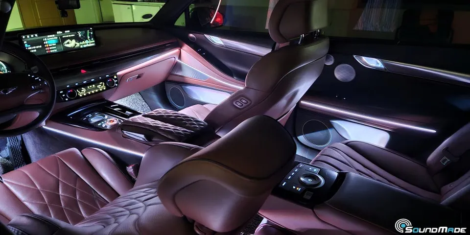 Genesis G80 RG3 ambient lighting installation result