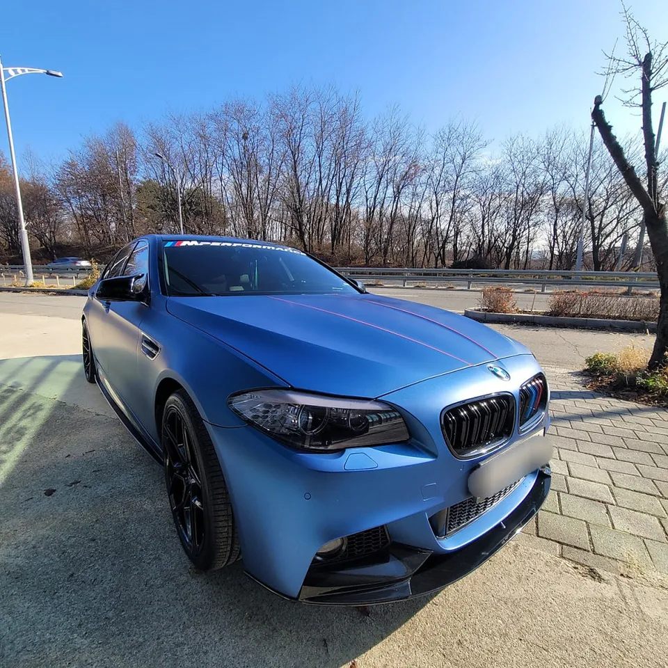 BMW M5のカーラッピング事例|ラインデザインの費用と仕上がり 施工写真 1-2