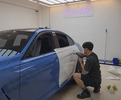 BMW M3のカーラッピング事例 施工写真 2-2