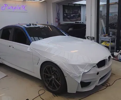 BMW M3のカーラッピング事例 施工写真 4-2
