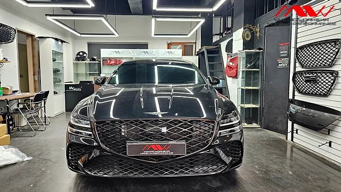 Genesis G80 interior customization installation result