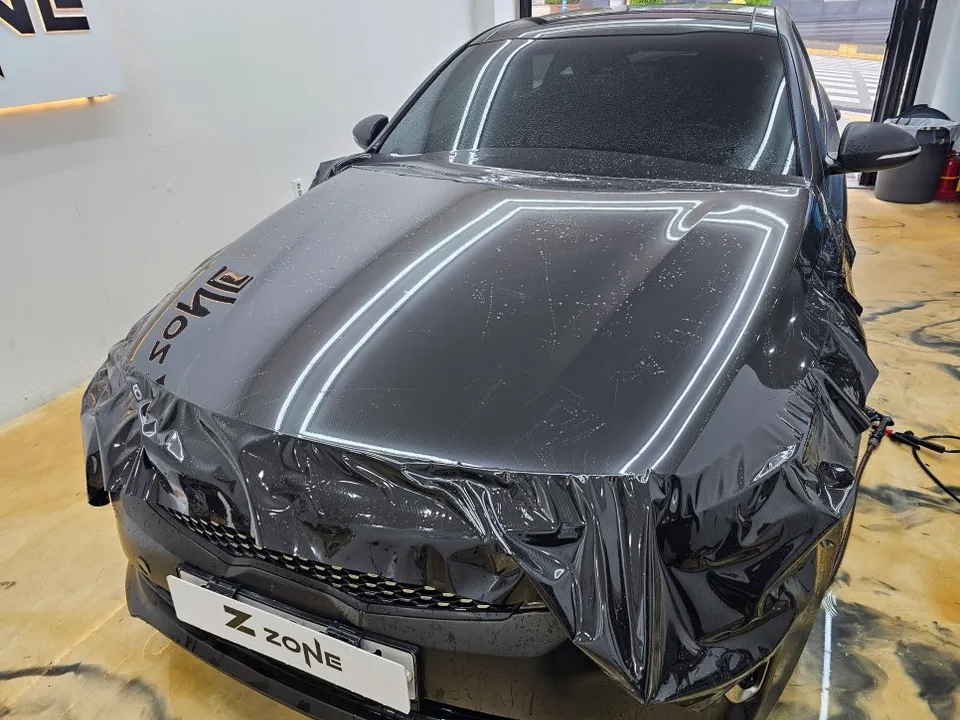 Kia K5のPPF施工事例|カメレオンフィルムの仕上がり 施工写真 3-1