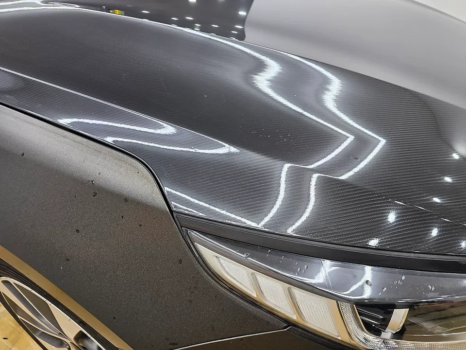 Kia K5のPPF施工事例|カメレオンフィルムの仕上がり 施工写真 1-2