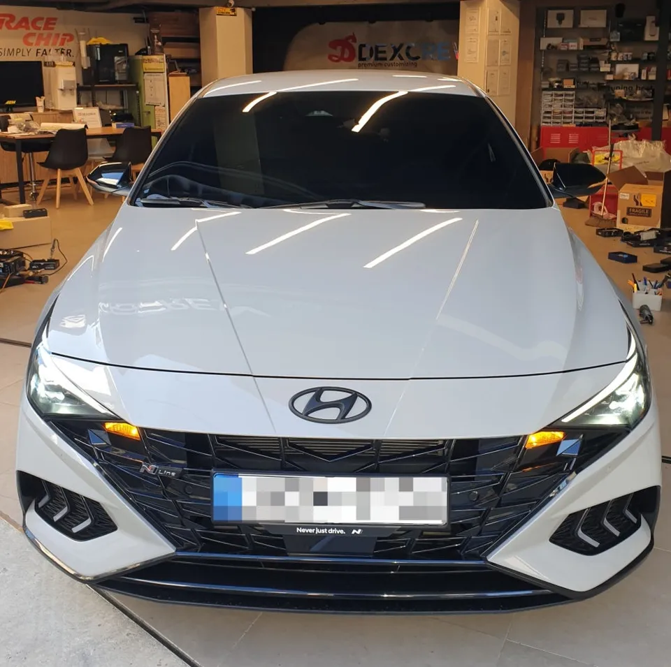 Hyundai Elantra CN7 body kit installation photo