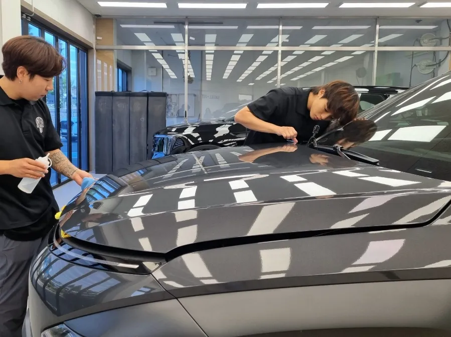 Hyundai KonaのPPF施工事例|黄変対策と費用目安 施工写真 2-3