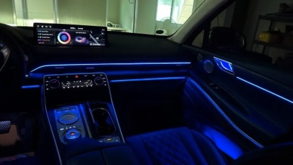 Genesis GV80 ambient lighting - Genesis GV80 Ambient Lighting Install — Luxury Interior Upgrade photo 4