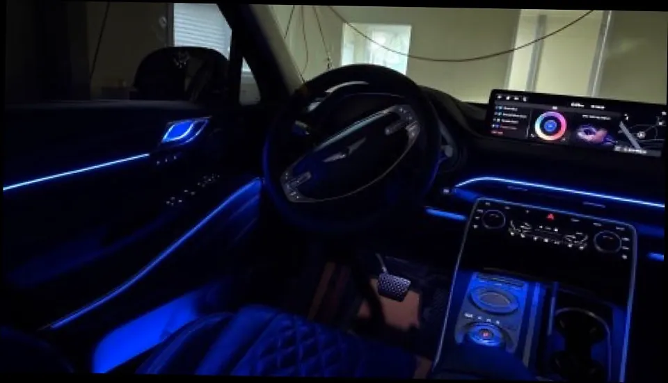 Genesis GV80 ambient lighting - Genesis GV80 Ambient Lighting Install — Luxury Interior Upgrade photo 5