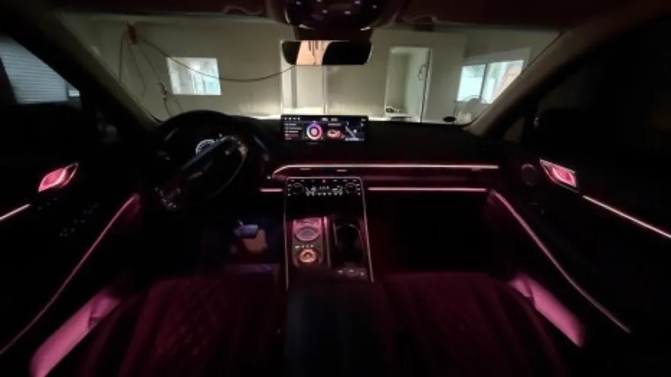 Genesis GV80 ambient lighting - Genesis GV80 Ambient Lighting Install — Luxury Interior Upgrade photo 6