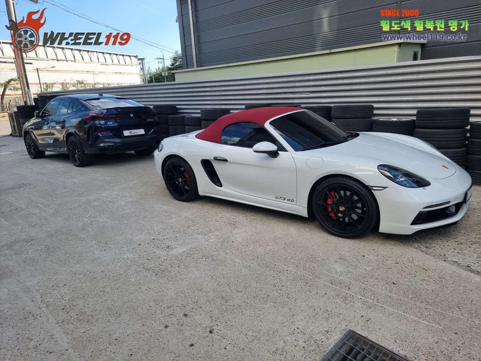 Porsche 718 Boxsterのホイールリペア・塗装事例 施工写真 3-2