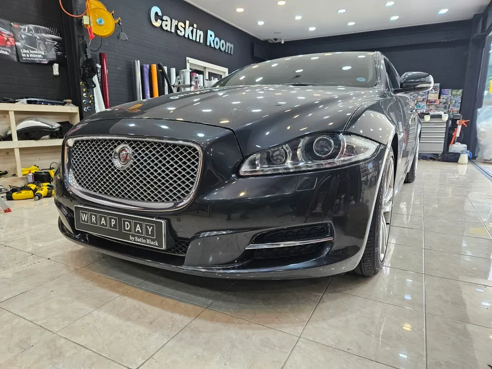 Jaguar XJL Vinyl Wrap Review: Khaki Green Transformation photo 4