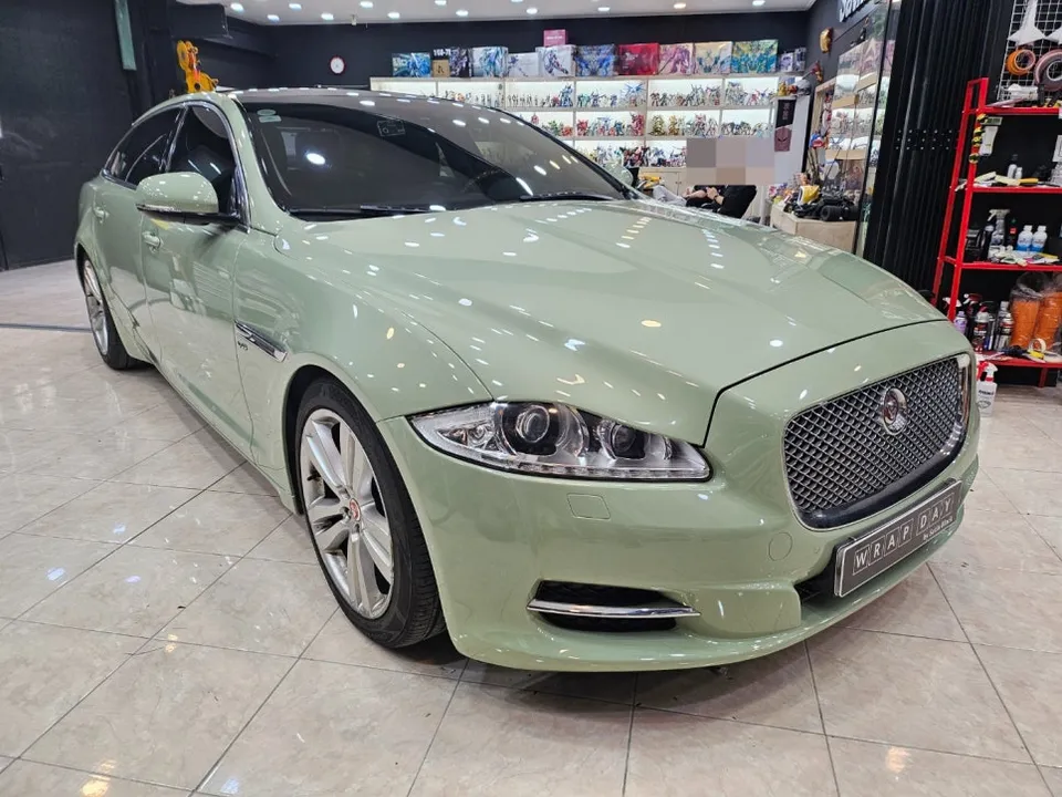 Jaguar XJL Vinyl Wrap Review: Khaki Green Transformation After