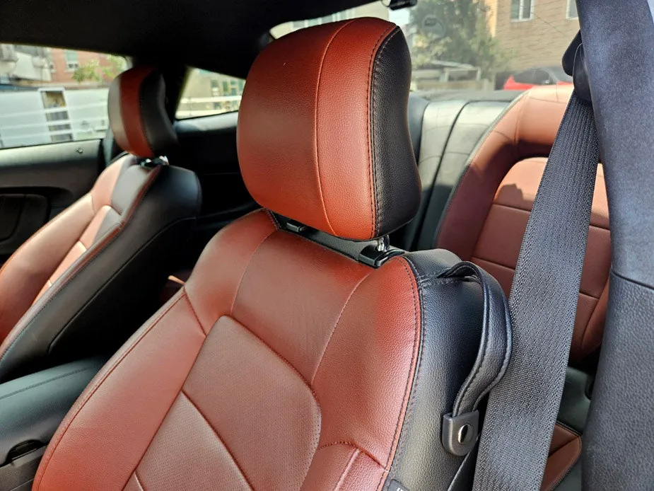 Ford Mustang interior customization - Ford Mustang Interior Customization Review — Premium Red Napa Lea photo 4