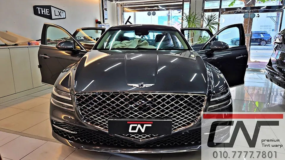 Genesis G80 window tinting - Genesis G80 Window Tinting Review: Blockforty Viva Sky Blue photo 4