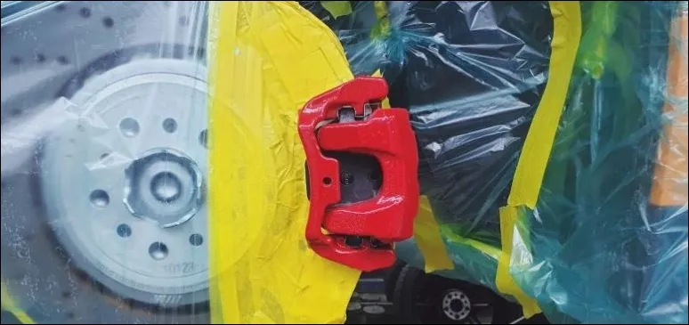 BMW M3 caliper painting - BMW M3 Caliper Paint Review — Orange Transformation photo 5