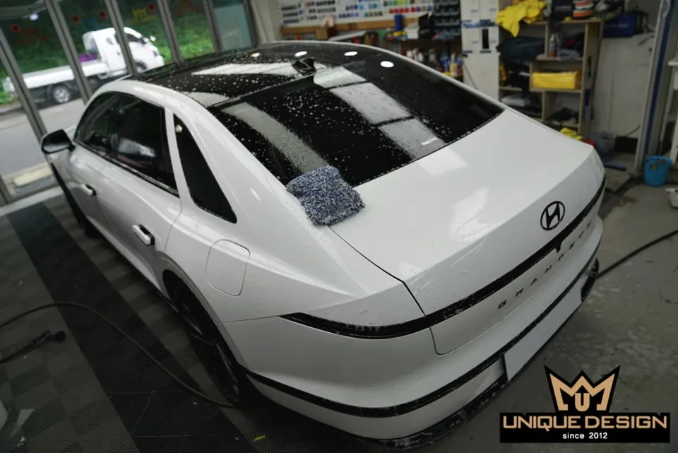 Hyundai AzeraのPPF施工事例｜デュオトーンとコーチライン 施工写真 3-1
