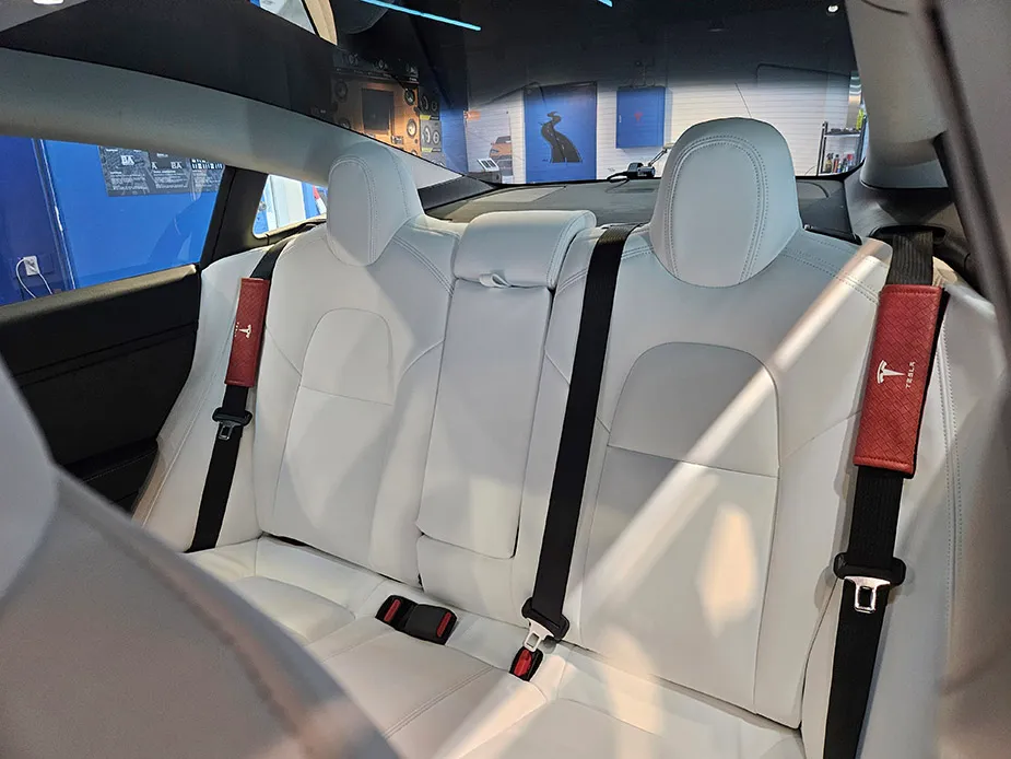 Tesla Model 3 interior customization - Tesla Model 3 Napa Leather Seat Upgrade Review photo 6
