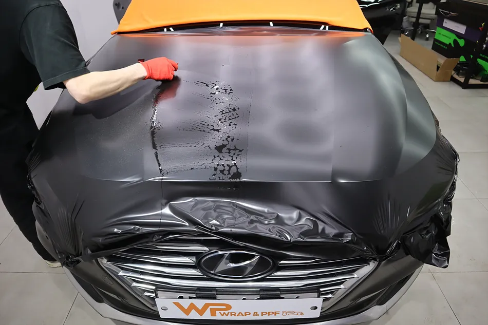 Hyundai Grandeur IG Vinyl Wrap Review: Satin Black Elegance photo 18