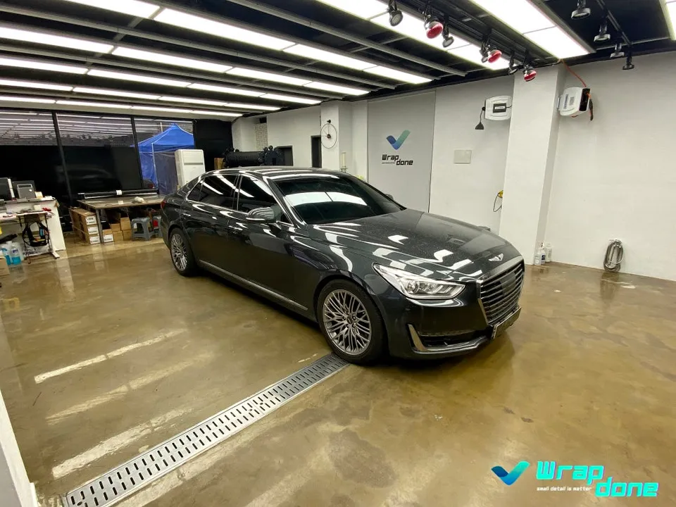 Genesis EQ900 Interior Wrap Review: Brush Black Transformation photo 2
