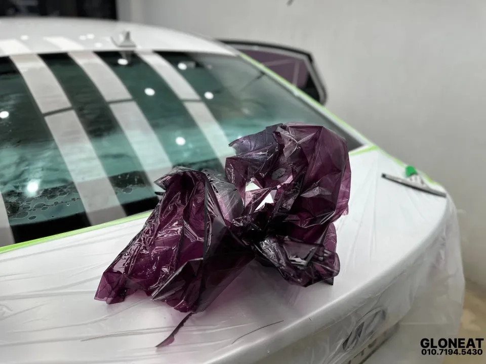 Hyundai Sonata LFのカーフィルム施工事例 施工写真 1-2