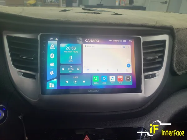 HyundaiのAndroid Auto・CarPlay取付事例 施工写真 3-1