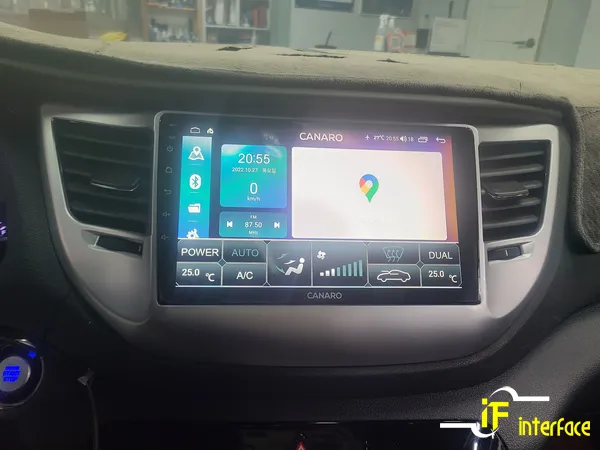 HyundaiのAndroid Auto・CarPlay取付事例 施工写真 4-1