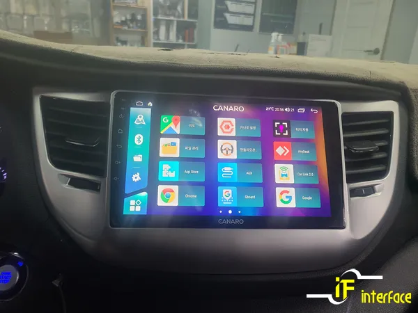 HyundaiのAndroid Auto・CarPlay取付事例 施工写真 1-3
