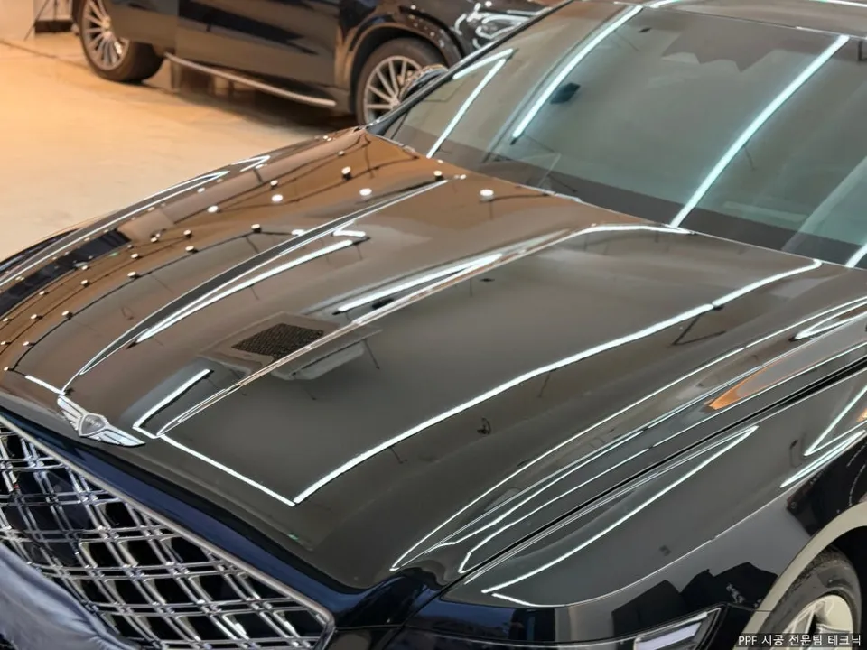 Genesis G80 PPF施工事例：費用目安と仕上がり 施工写真 1-3