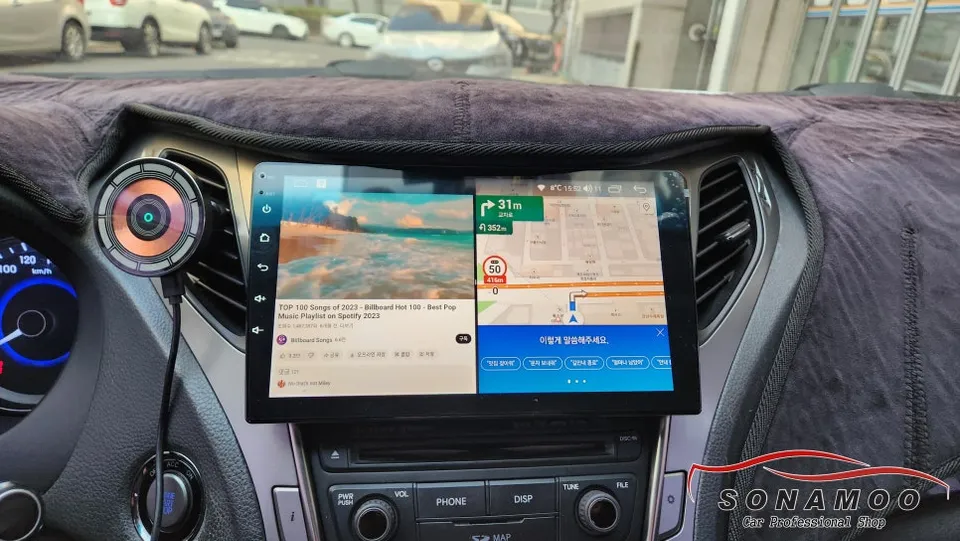 Hyundai Grandeur HGのAndroid Auto・CarPlay取付事例 施工写真 4-2