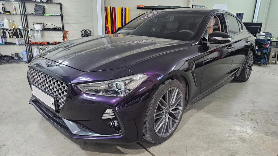 Genesis G70のカーラッピング事例|費用目安・仕上がり 施工写真 1-1