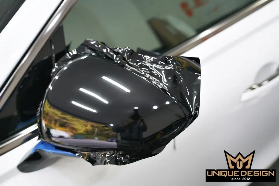 Genesis G80 PPF施工事例｜サイドミラー・Bピラー 施工写真 4-1