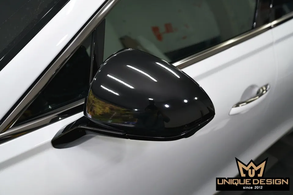 Genesis G80 PPF施工事例｜サイドミラー・Bピラー 施工写真 1-2