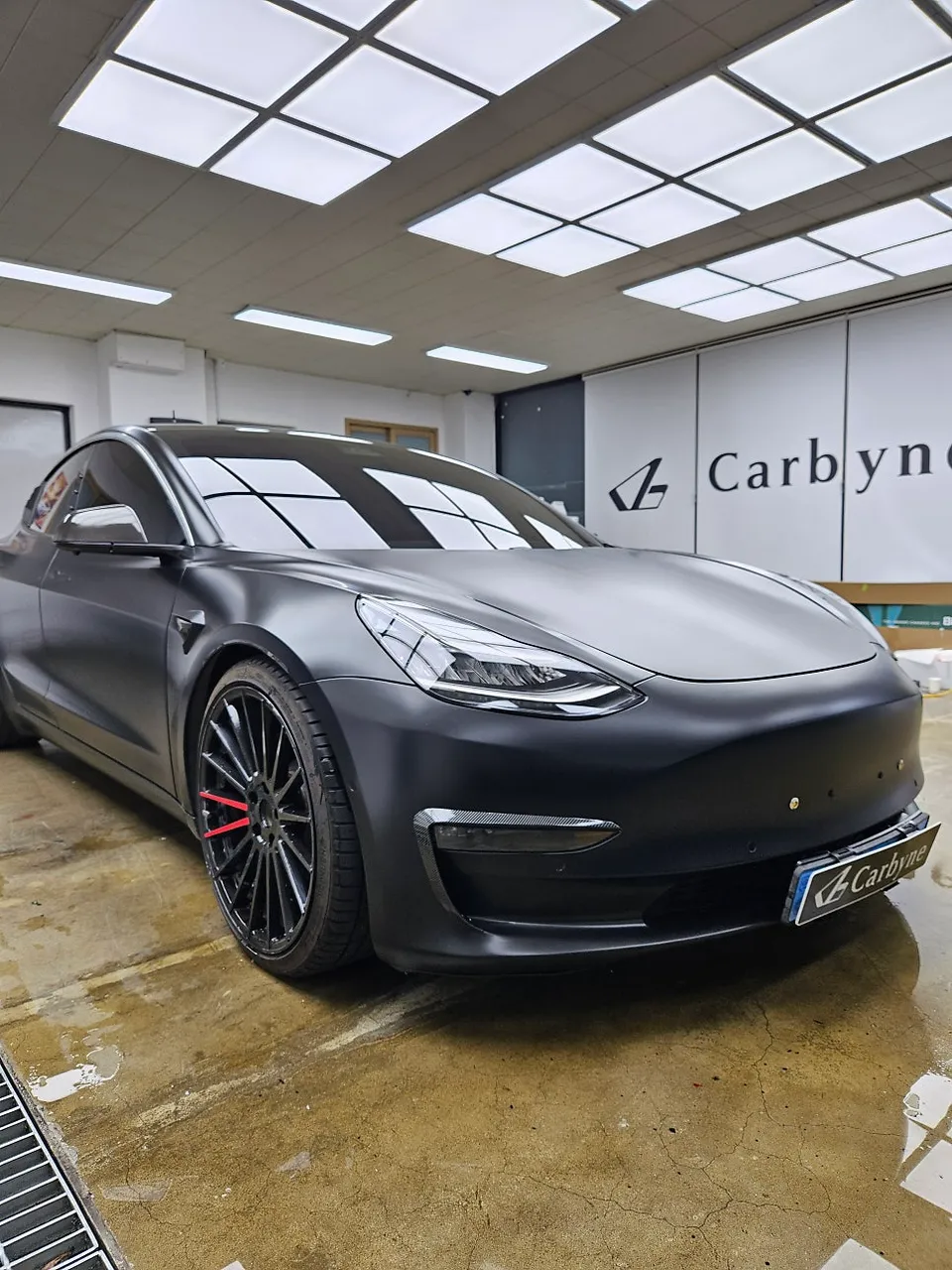 Tesla Model 3の無光沢PPF施工事例｜韓国での実例 施工写真 1-3