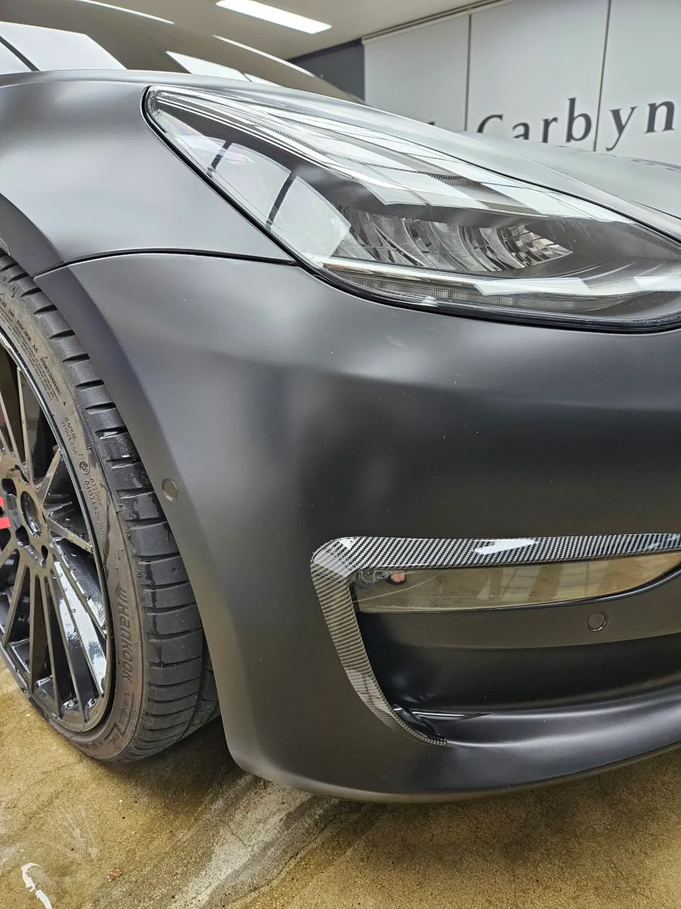 Tesla Model 3の無光沢PPF施工事例｜韓国での実例 施工写真 3-3