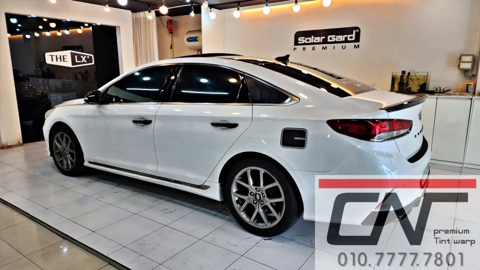 Hyundai Sonata New Riseのカーフィルム施工事例｜熱遮断効果と仕上がり 施工写真 3-3