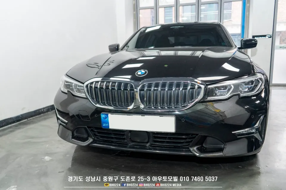 BMW 3 Series G20 ヘッドライトPPF施工事例｜傷防止効果 施工写真 3-2