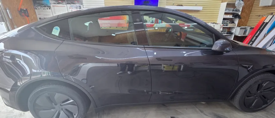 Tesla Model Y window tinting - Tesla Model Y Window Tinting Review: Vertex 900 Full Install photo 3