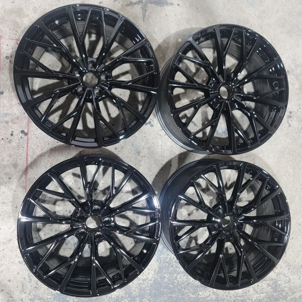 Audi A6 C8 wheel repair - Audi A6 Wheel Repair & Painting Review: Black Gloss Finish photo 4